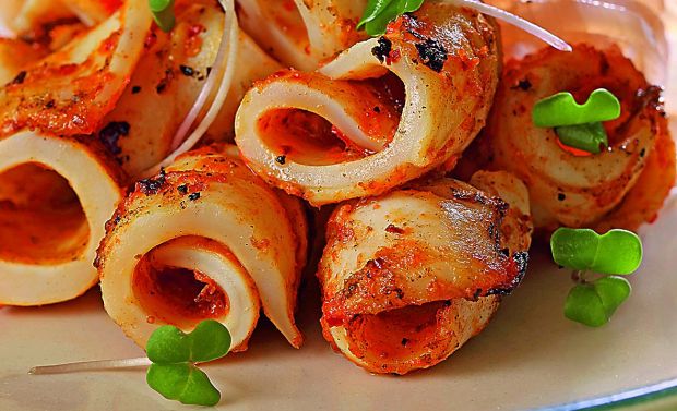 Charcoal grilled Chilli Calamari Charcoal grilled Chilli Calamari